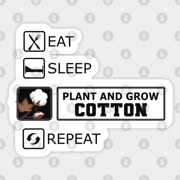 Cotton Farmer - Plant and grow cotton Sticker by KC Happy Shop